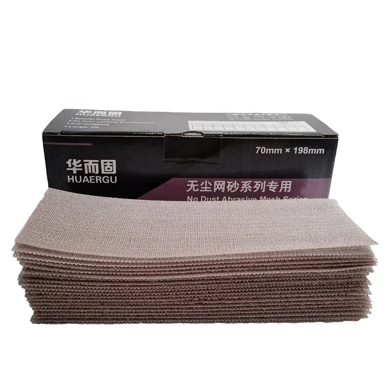 70*198mm 80 Grit Micro Sand Paper Polishing Car Mesh Dust Free Sandpaper  Applicable MIRKA Dry Mill
