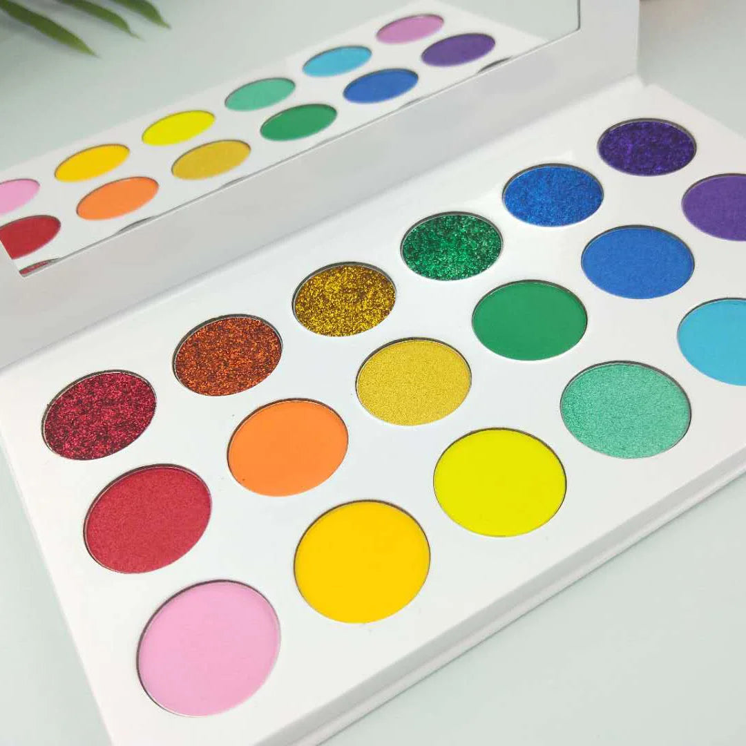 Wholesale DIY Vegan 18-Color Eyeshadow Palette Single Form 5g Luminous Finish Metallic Makeup Packaging Custom Private Label