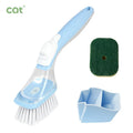 New Arrivals Plastic Pot Dish Cleaning Brush Kitchen Dish Brush with Liquid Refillable Handle
