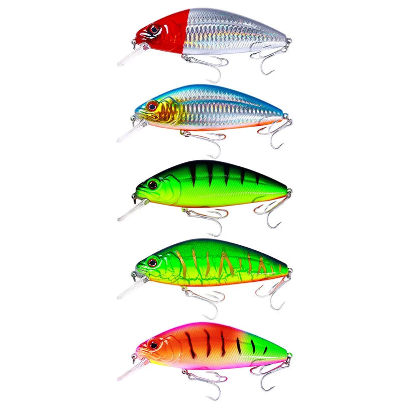 WEIHE 15g/9.5cm 32g/12cm 5Colors Artificial Hard Minnow Fishing Lure Sinking Bait for Long Casting