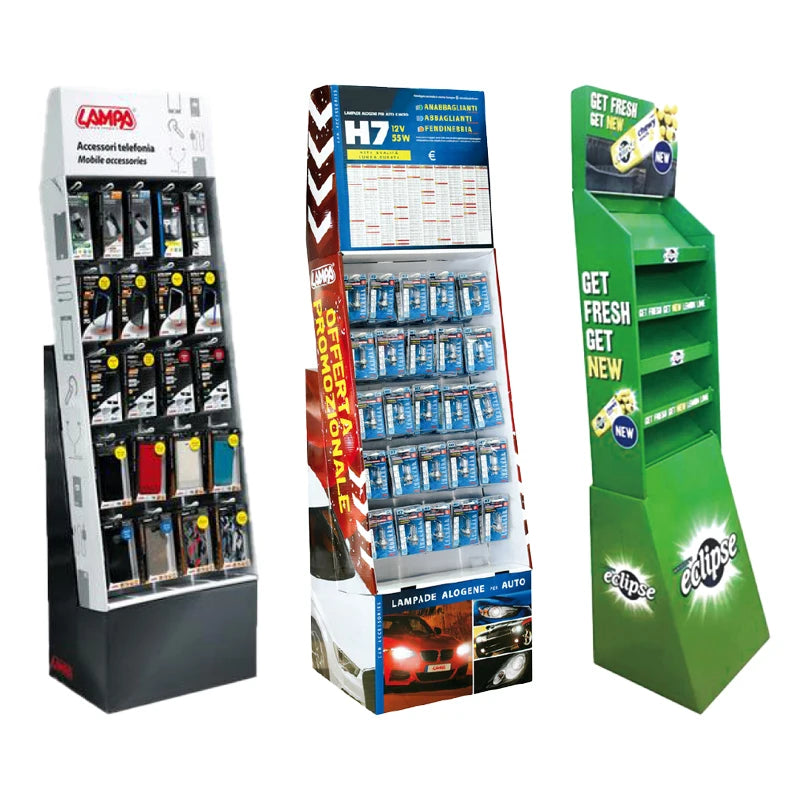 Foldable Eco-Friendly Cardboard Counter Display Stand for Socks Product Genre Display Racks