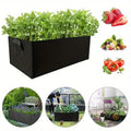 Garden Grow Bags for Vegetables Rectangular Thickened Breathable Felt Fabric Plants Pots Black Grow Nursery Pots
