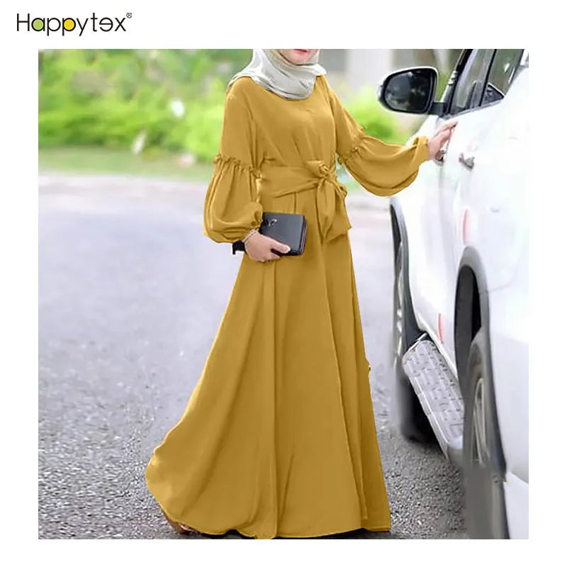 Indoor Outdoor New Arrival Fashion Trend Party Decoration Soft Comfortable Smooth Muslim Dress Women for Veiled Women With Belt