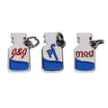 Female Jewelry Fitting Decorative Bottle Charms Custom Soft Enamel logo Pendant Branded Mini Tags