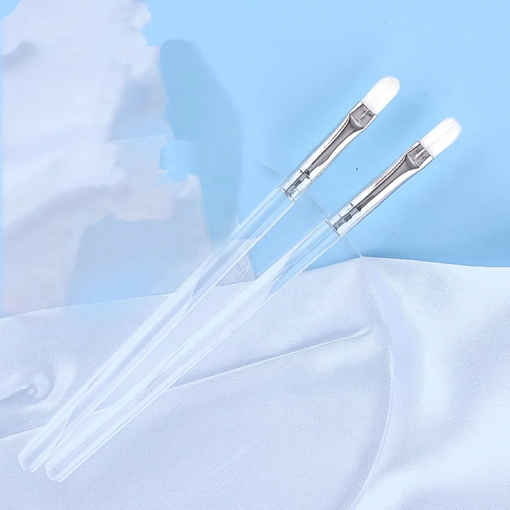 New Single Acrylic Makeup Tool Brush Lip Liner Brush Plastic Long Transparent Handle Lip Brush