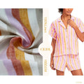 100% Linen Yarn Dyed Colourful Striped European Flax Fabric for Dress Shirt Linen Fabric
