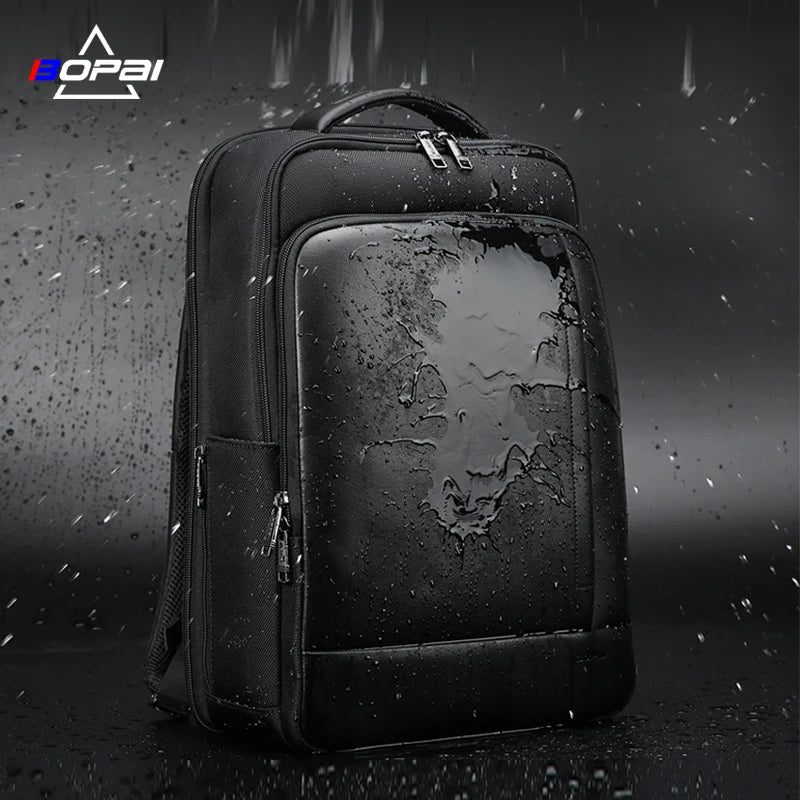 OEM BSCI Custom logo Bopai Men Waterproof Office Anti Theft Travel Mochila Usb Charging Smart Business 15.6 Inch Laptop Backpack