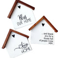 Junji House Shape Unfinished Farmhouse Decor  Wood Craft Home Decor Blank Wooden Sign