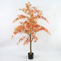 China Supplier 180CM House Plant Plastic Trunk Red Silk Leaves Cheap Fake Maple Tree Artificial Autumn in Pot for Interior Decor