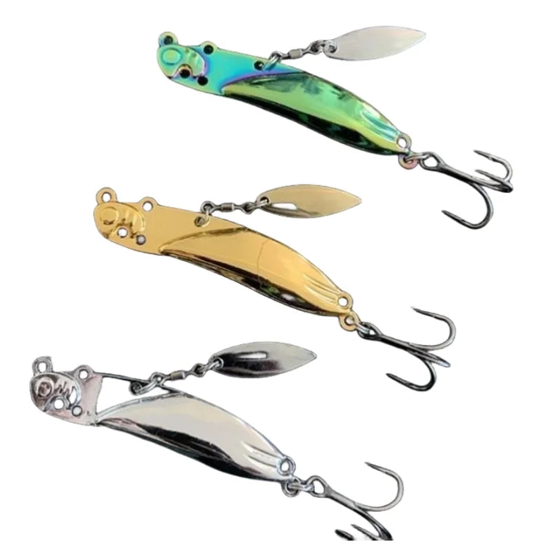 New Sinking Fishing Lures 11g 16g 21g Long Casting Pesca Metal Jigging Lure With Hook and Spoon Sequins VIB Bait