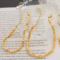 2022 Newest Design Gold Square Vintage Bracelet Earrings Set Chunky 316l Stainless Steel Geometric Retro Hoop Earrings Jewelry