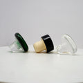 Custom Designed Aluminum Top Synthetic Bottom T Shaped Cork Lid with Color Liquor Whisky Wine Spirit Bottle Stopper with logo