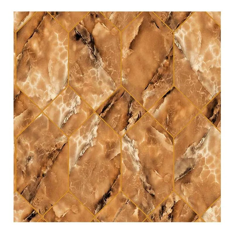 High Quality Waterproof Vinyl Wall Paper 3D Luxury Yellow Marble PVC Home Living Room Hotel Decoration Wallpaper