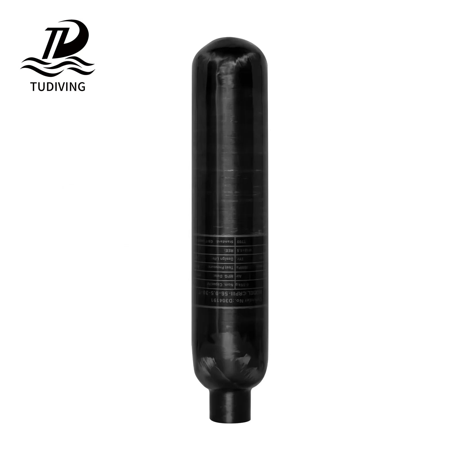 TUDIVING Factory Wholesale Price High Pressure 0.5L 300bar 4500psi Paintball Outdoor Activities Swimming Game Carbon Fiber Tank