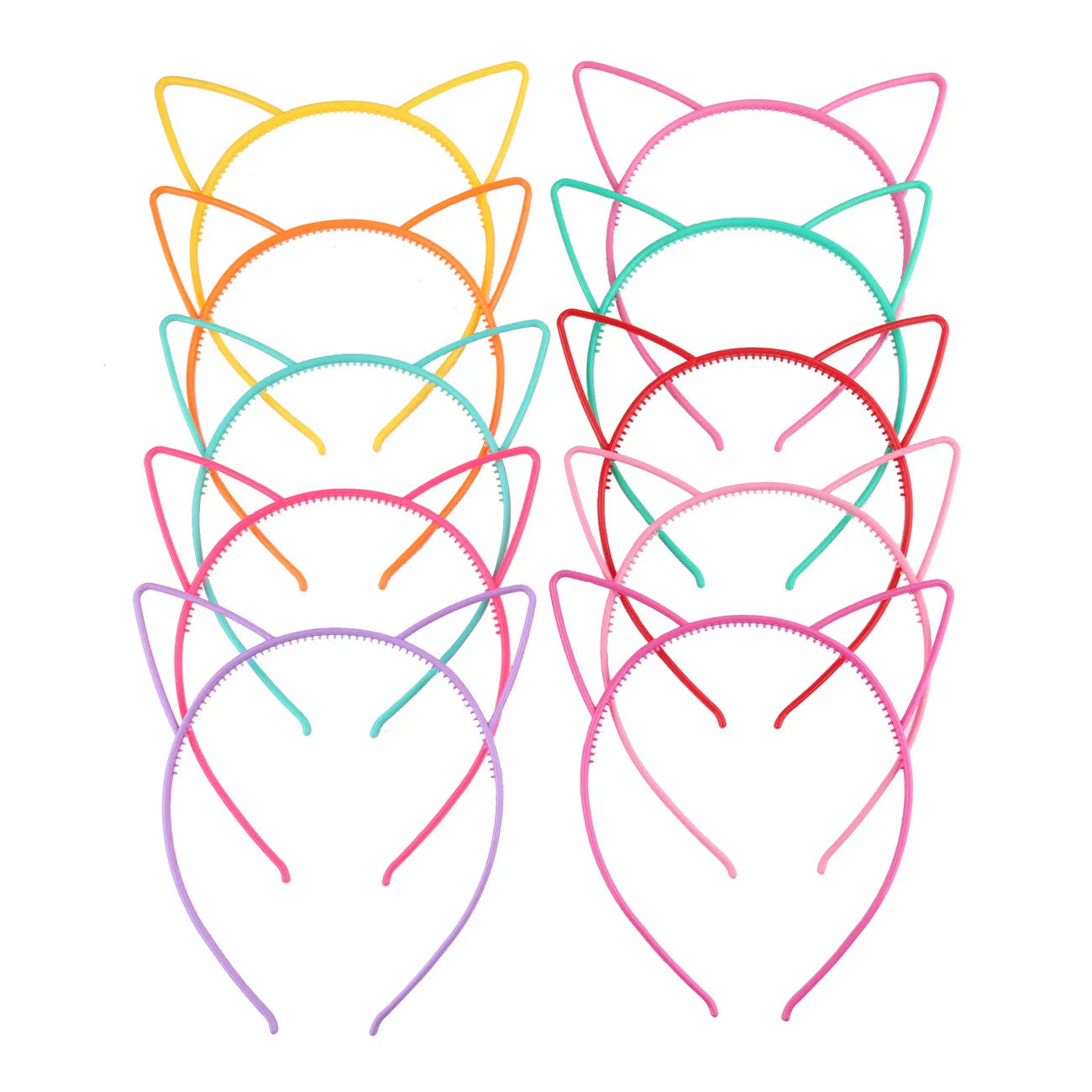Cat Ear Kawaii Non-Slip Tooth Plastic Hair Hoop for Girl Hair Decoration Cheap Wholesale Children Kid Cute Head Band