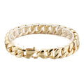 KALEN 23 cm Stainless Steel Gold Chain Bracelet for Men