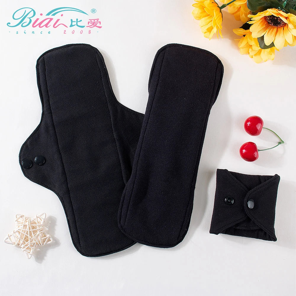 New Pure Cotton Sanitary Menstrual Period Pad Set Daily Night Use Waterproof Leak Proof Washable Free Chemical