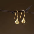 Romantic Matte Flower Earrings for Women Gold-Plated 925 Sterling Silver Trendy Ear Hooks for Parties and Fine Jewelry
