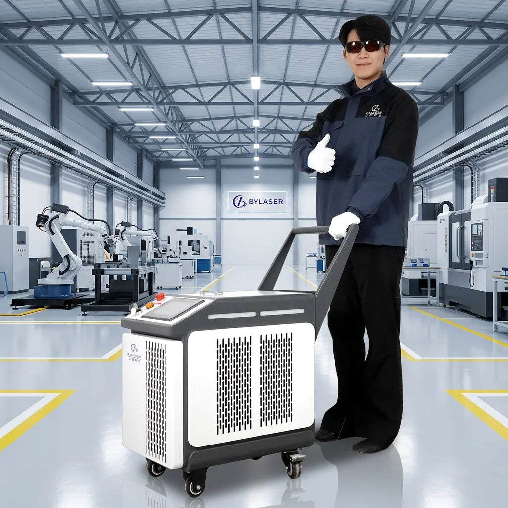 BingYan New Smart Digital Pulse 300W JPT Laser Cleaning Machine No Import Charges Free Shipping Fiber Laser Cleaner rust Removal
