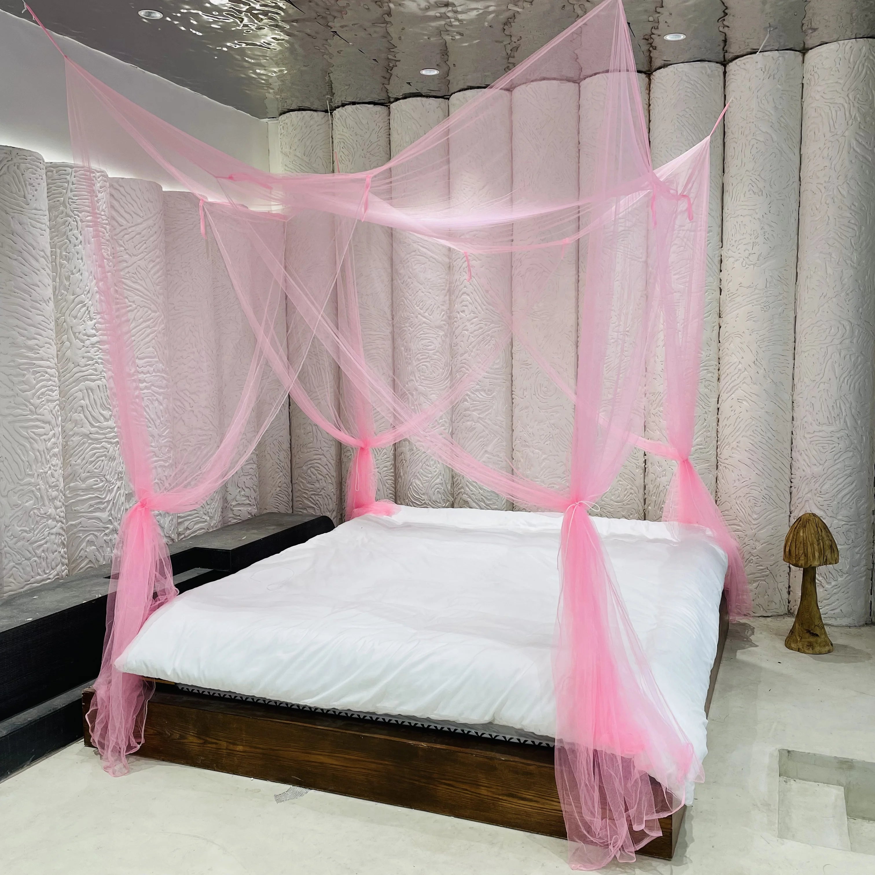 European Palace Rectangular Mosquito Net Bed Canopy Queen Size Bed Mosquito Net