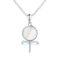 Fashion Daily Jewelry Real Silver 925 Pendant Magic Mirror Shell Necklace Jewelry for Kids