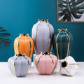 Modern Luxury Gold Ceramic Vase  Living Room Minimalism Ceramic Decorative Flower Vase Set