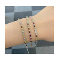 European and American Tennis Chain Combination Zircon Elastic Bracelet High-end Sterling Silver Bracelet for Women