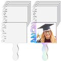 Sublimation Graduation Fans Blank 2024 Large Wood Fan Sublimation Blanks Sublimation Hand Fans Photo Frame for Graduation