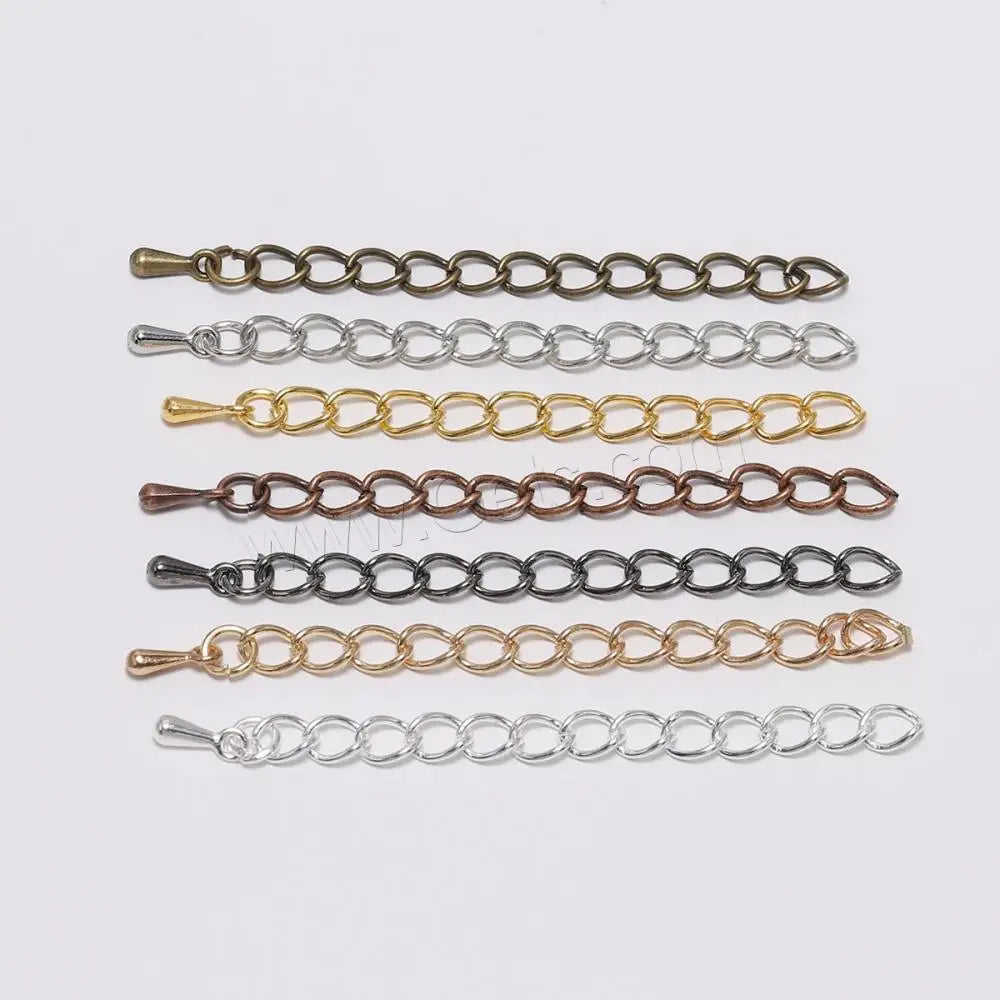 DIY Iron Extender Chain for Jewelry Making Plated Different Length for Choice 150x130x30mm 20Strands/Bag 1393811