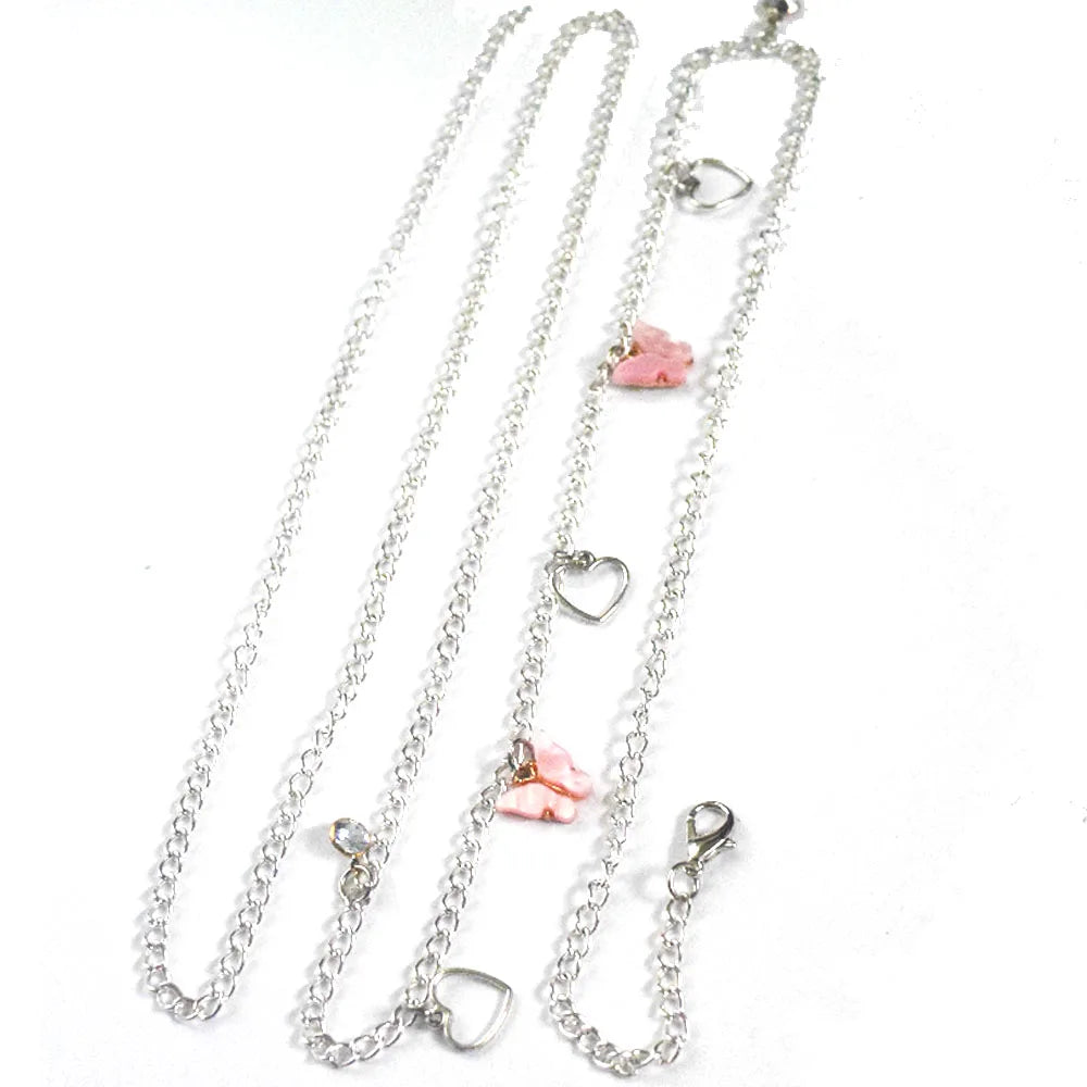 Ladies Fancy Alloy Metal Belly Chain butterfly Heart Charm Pendant Body Jewelry Chains Women