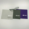 Custom Silver Foil Logo Microfiber Cleaning Cloth for Eyeglasses Silver Stamping with Unique Design Wiping Eye Care Product