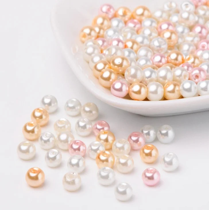 Ready to Ship Hot Sell Jewelry 3mm4mm Glass Pearl Beads Colorful Loose Pearl Beads