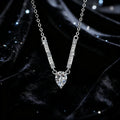 Fashion Simple D Color Moissanite Teardrop Pendant S925 Sterling Silver Necklace Female