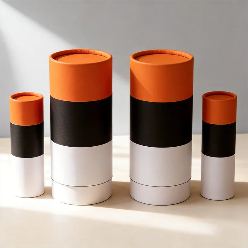 Custom Printed Color logo Eco Friendly Design Small Size Cylinder Lip Balm Perfume Essential Oil Packaging Cosmetic Paper Tube