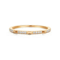 Milskye Hot Sale Nice Jewelry 925 Silver Popular Women Ring 18k Gold Plated Zircon Stack Ring