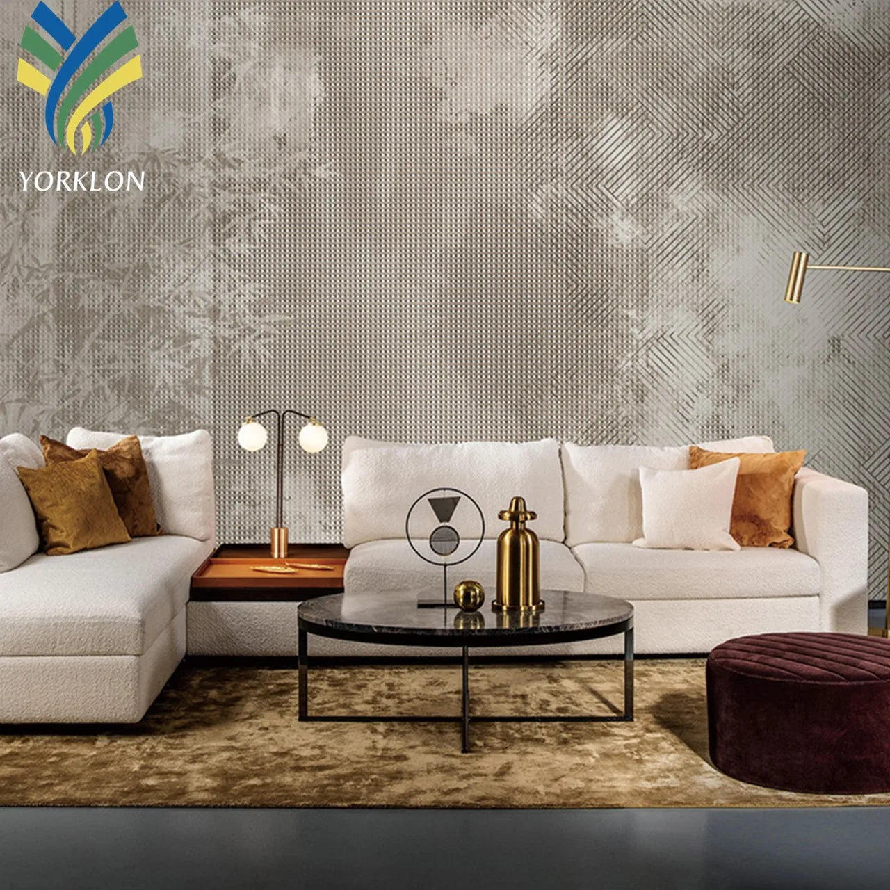 Luxury 3D Digital Printing Mural Modern Style Green Leaf Bamboo Wall Paper Waterproof Mural Wallpaper
