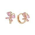 Top Seller 18k Gold Plated Luxury Cubic Zirconia butterfly Earring Huggie Hoops Joyeria Women 2022 Dainty Jewelry Earings