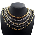 New Trend Stainless Steelel Necklace Byzantine Chain Men Jewelry 18K Gold Plated Chain Necklace Emperor Chain