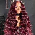 Burgundy Loose Deep Remy Hair 360 HD Full Lace Colored 99j 7x7 swiss Lace Closure Wig Body Wave 13*6 hd Frontal Human Hair Wigs