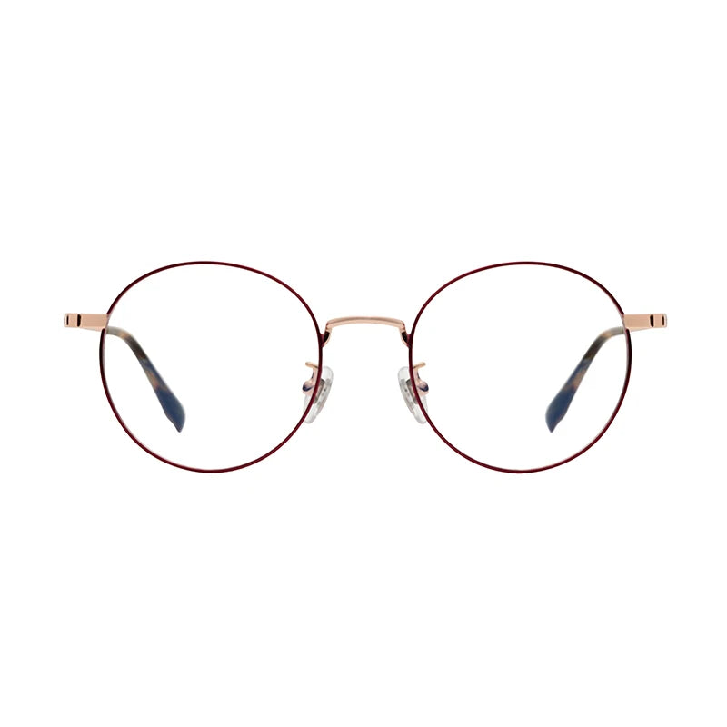 New Fashion Round Titanium Metal Optical Glasses Eyeglasses Women's Diamond-Shaped Eyewear Frames