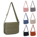 Lightweight Soft Down Puffer Square Sling Shoulder Bag Unisex Small Nylon  Quilted  Padded Puffy Messenger Crossbody Bag