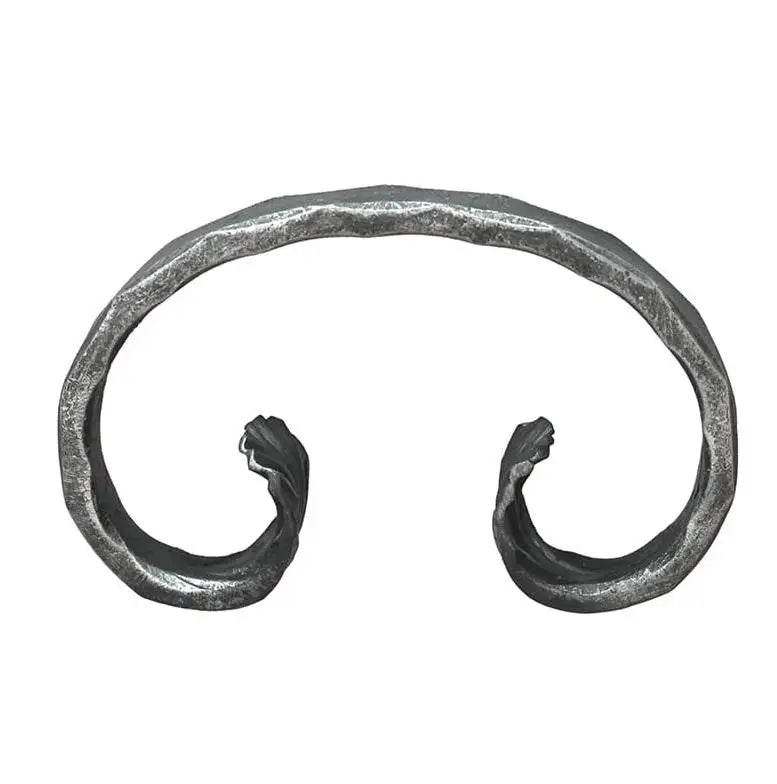 120x75mm Wrought Iron Components Fencing Parts Hammered Forged C Curl