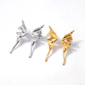 Italian Fashion Custom Stainless Steel Jewelry Wholesale Bulk 18K Gold Plated Unique Butterfly Wedding Stud Earrings for Brides