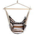 WOQI Durable Cotton Hanging Rope Hammock Chair Swing Seat Outdoor Patio Deck Yard and Garden Hanging Chair for Camping