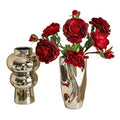 Nordic Silver Porcelain Vase Creative Classic Modern Flower Art Luxury Coffee Table & Garden Decoration Home Decor Gift Ideas
