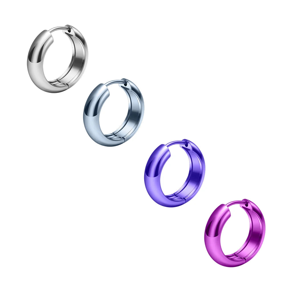 ASTM F136 G23 Titanium 16G Anodized Multicolor Septum Hoop Clicker Nose Ring Ear Cartilage Helix Tragus Body Piercing Jewelry