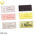 Nameplate Hardware Factory Backpack Rectangle Letter Tags Handbags Accessory Engraving logo Label Emblems