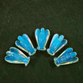 Huiying Bulk Wholesale 1.5 Inch Natural Carved Opalite Stone Mini Crystal Carving Angel Crafts
