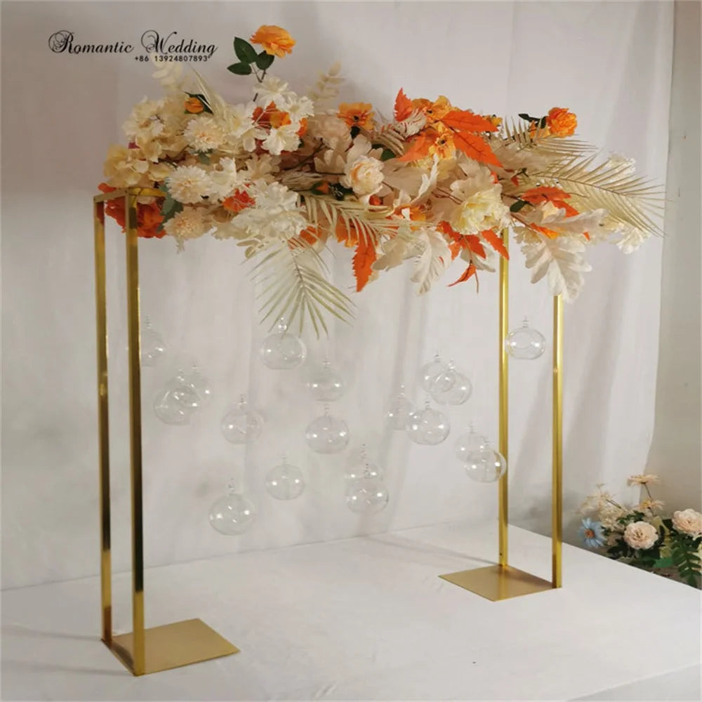 Iron Chandelier Flower Stand for Wedding & Party Decorations Number-Shaped Road Guide Display Stand in Box Packaging