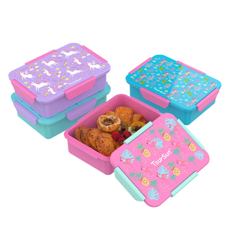 Factory Cute Kids Bento Plastic Lunch Box Heatable School Lunch Container